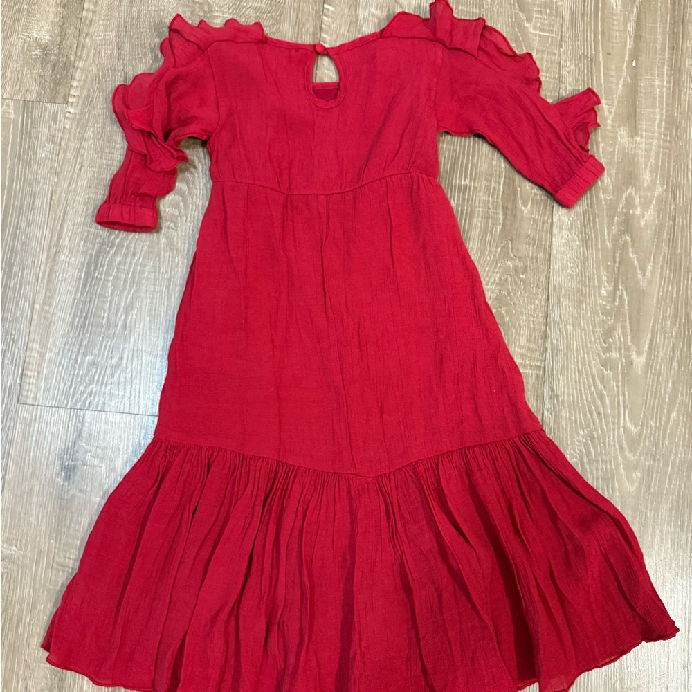 Joyfolie Red Ruffled dress - Picture 3 of 3